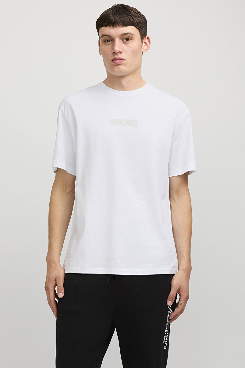 Jack&Jones Erkek Tişört 12269369 WHITE