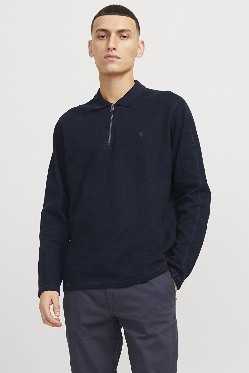 Jack&Jones Erkek Polo Yaka Triko 12276690 NIGHT SKY