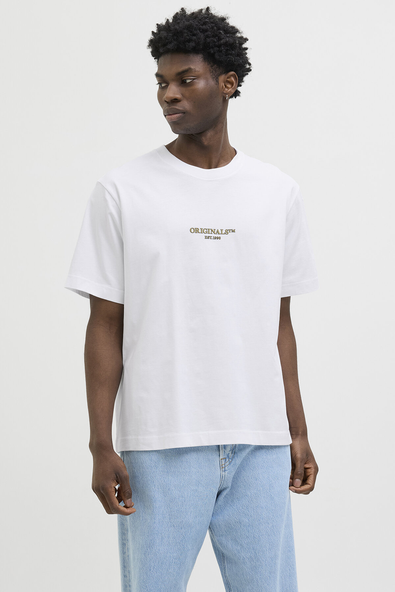 Jack&Jones Erkek Tişört 12273157 BRIGHT WHITE