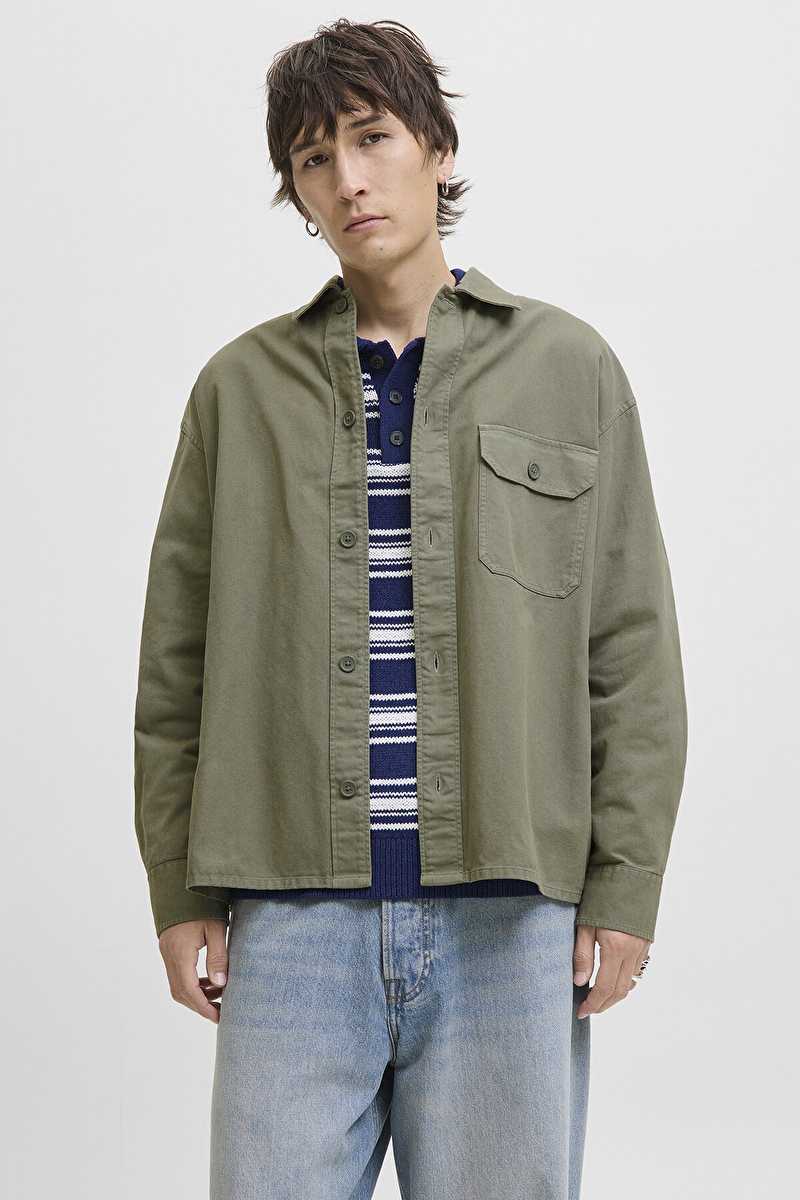 Jack&Jones Erkek Gömlek 12279575 DUSTY OLIVE