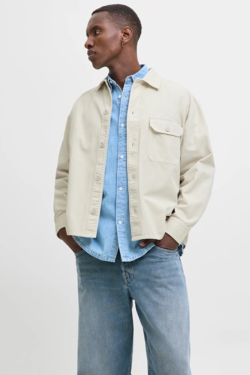 Jack&Jones Erkek Gömlek 12279575 MOONBEAM