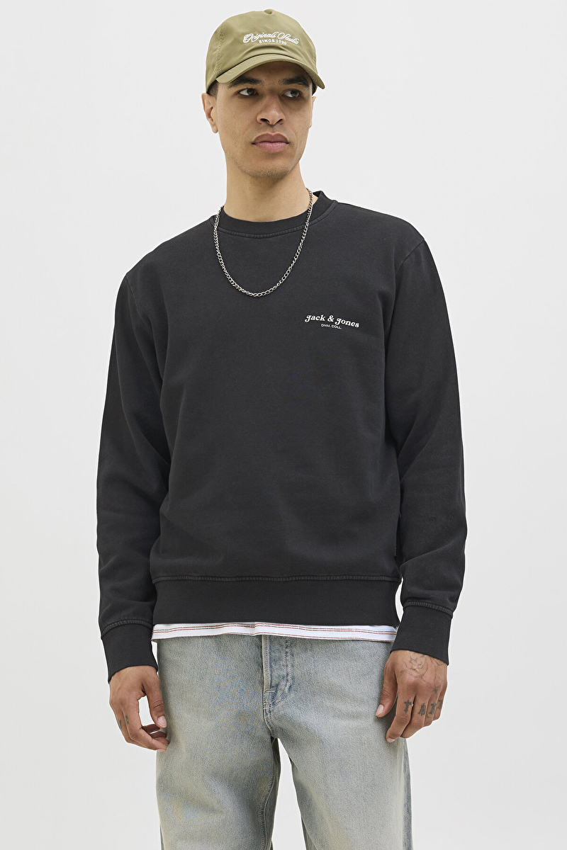 Jack&Jones Erkek Sweatshirt 12279531 BLACK