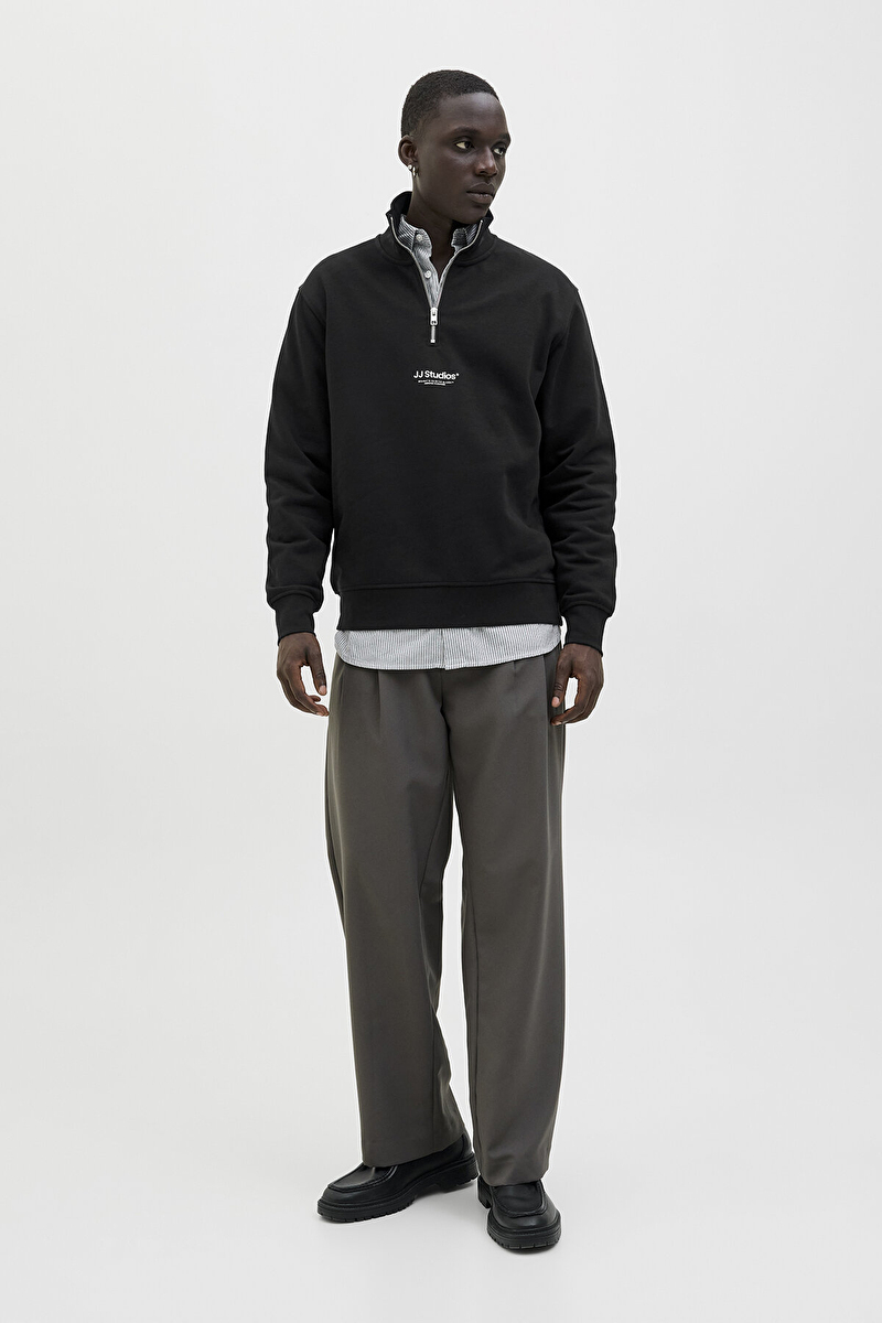 Jack&Jones Erkek Sweatshirt 12278793 BLACK