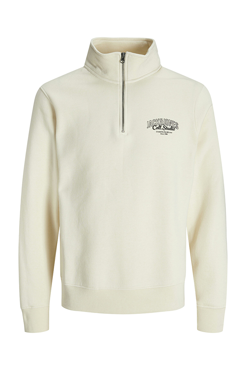 Jack&Jones Erkek Sweatshirt 12278608 ANTIQUE WHITE