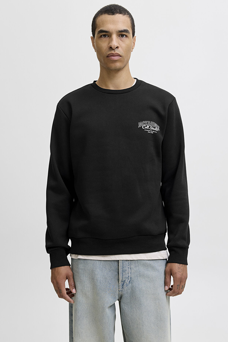 Jack&Jones Erkek Sweatshirt 12278601 BLACK