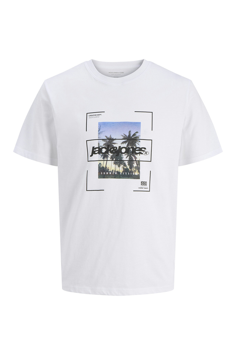 Jack&Jones Erkek Tişört 12286113 BRIGHT WHITE