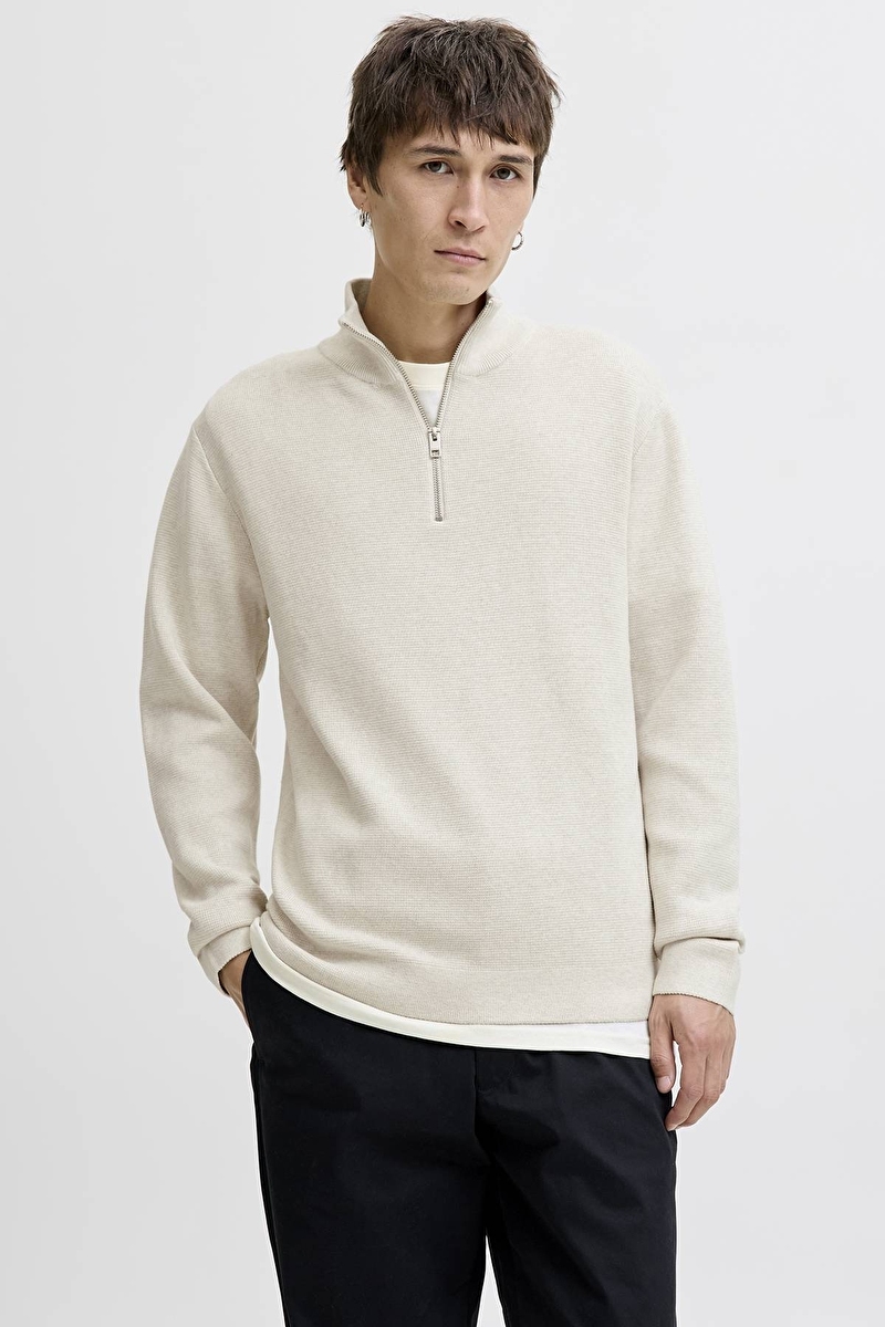Jack&Jones Erkek Kazak 12259664 CLOUD DANCER