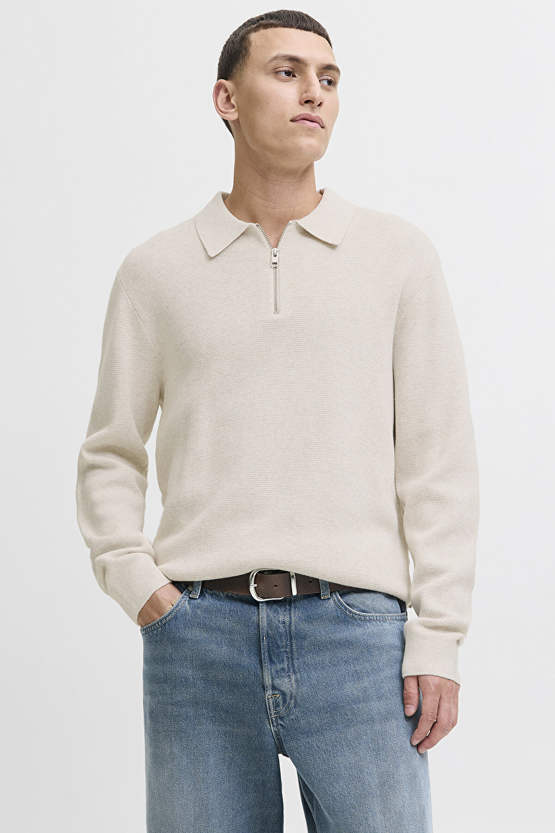 Jack&Jones Erkek Triko 12281743 CLOUD DANCER