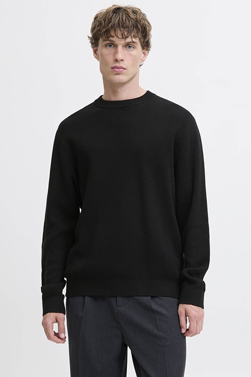 Jack&Jones Erkek Kazak 12259666 BLACK