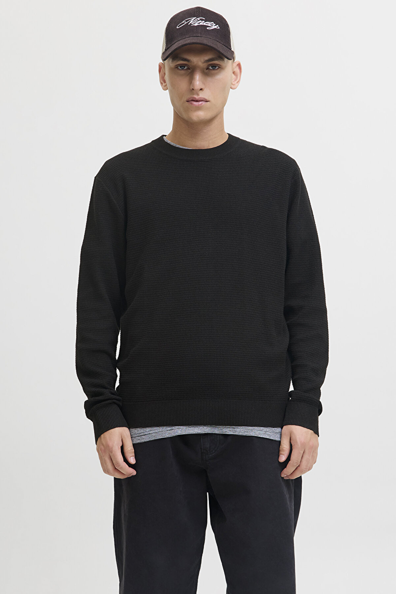 Jack&Jones Erkek Triko 12283452 BLACK