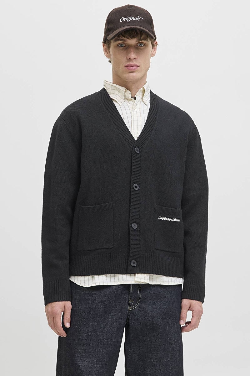 Jack&Jones Erkek Hırka 12282732 BLACK