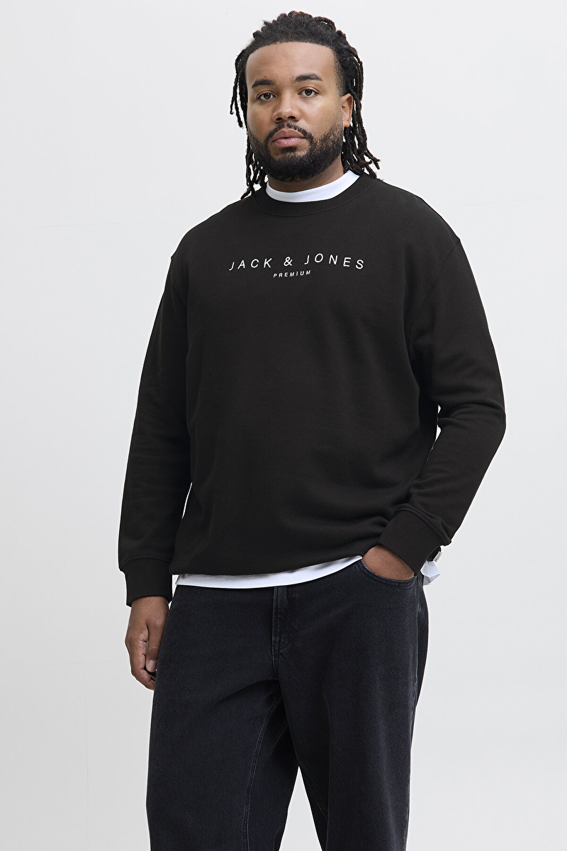 Jack&Jones Erkek Sweatshirt 12288217 BLACK
