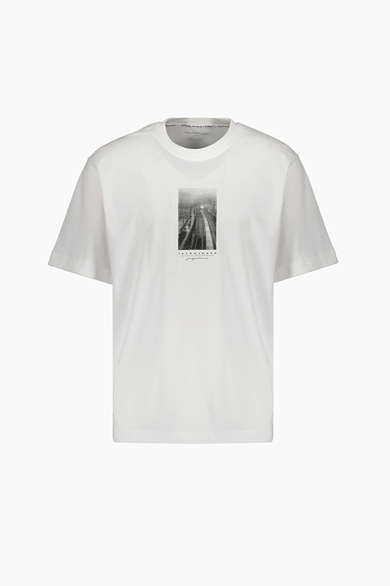 Jack&Jones Erkek Tişört 12289870 BRIGHT WHITE