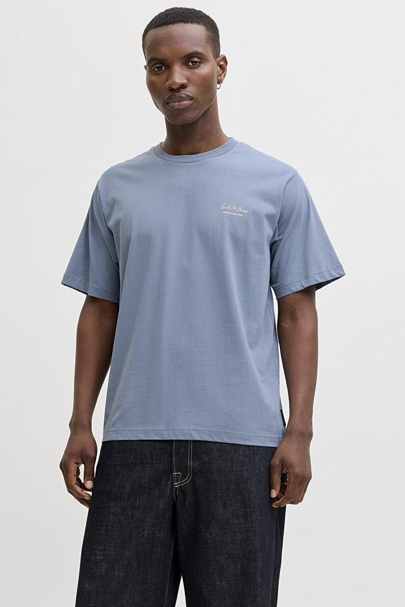 Jack&Jones Erkek Tişört 12287990 BLUE MIRAGE