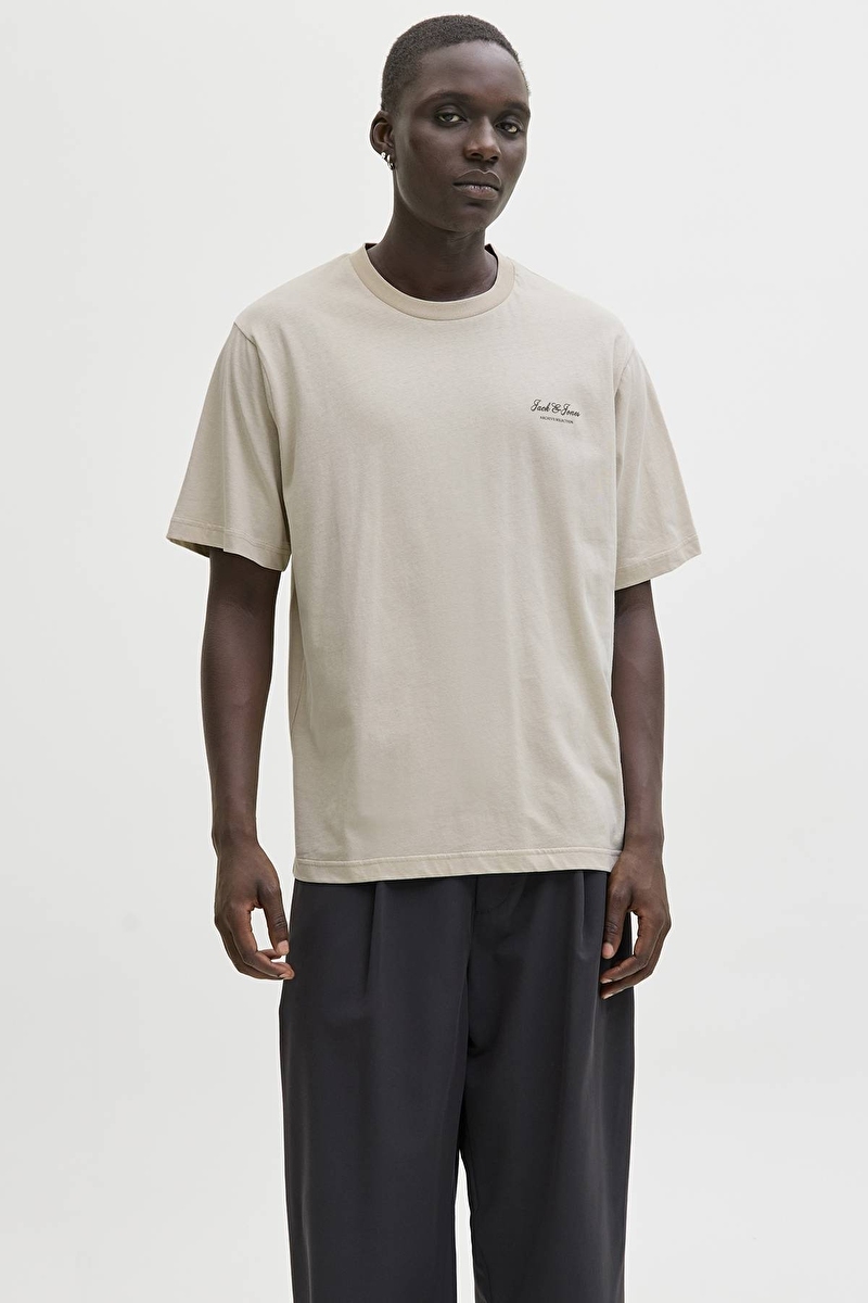 Jack&Jones Erkek Tişört 12287990 Moonbeam