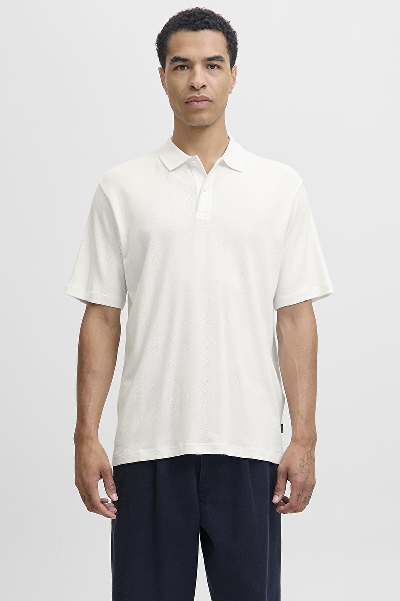 Jack&Jones Erkek Tişört 12294826 Cloud Dancer