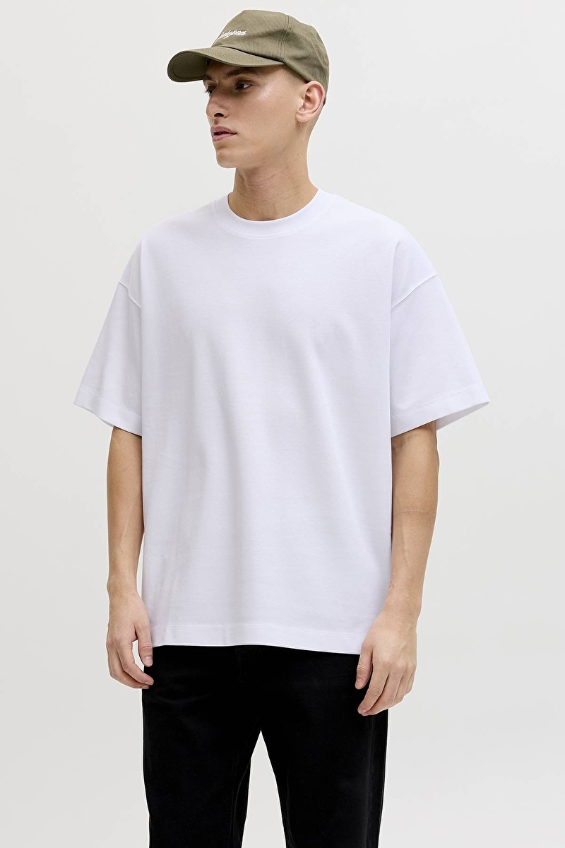 Jack&Jones Erkek Tişört 12298906 White