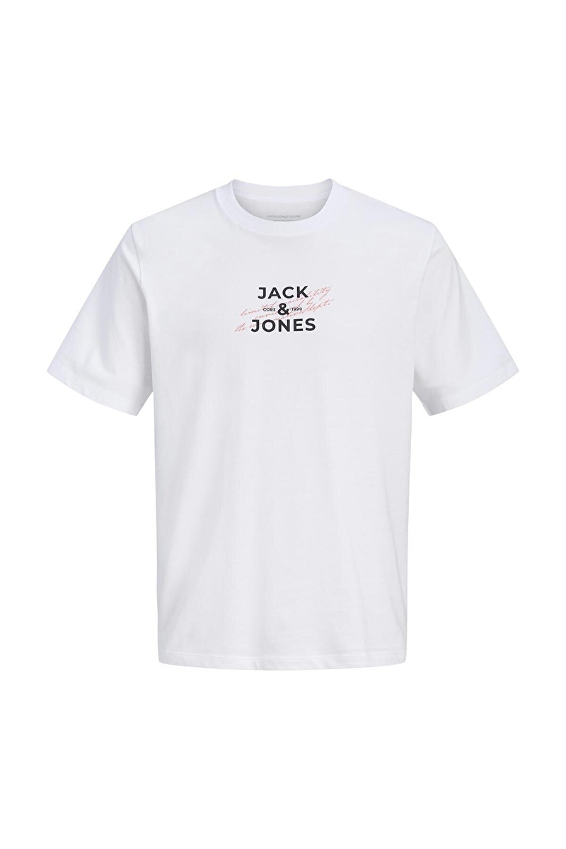 Jack&Jones Erkek Tişört 12298583 BRIGHT WHITE