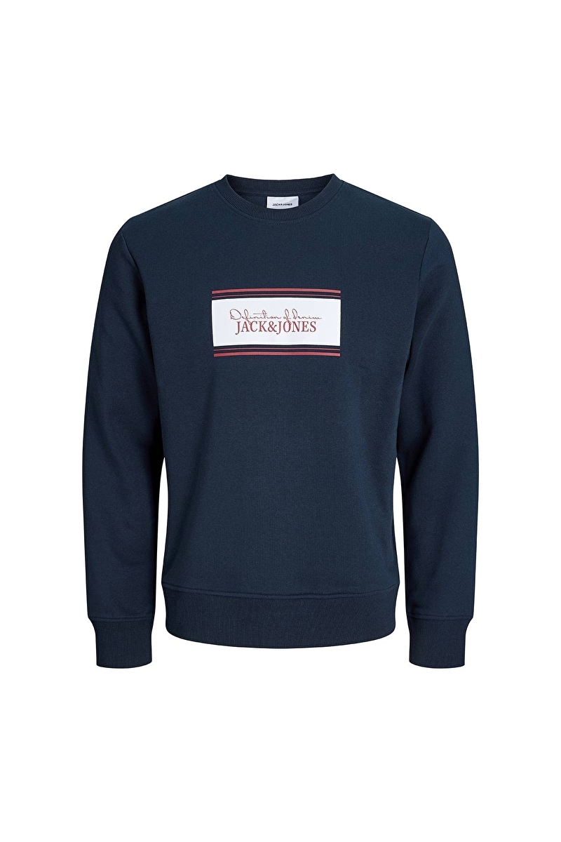 Jack&Jones Erkek Sweatshirt 12298626 NAVY BLAZER