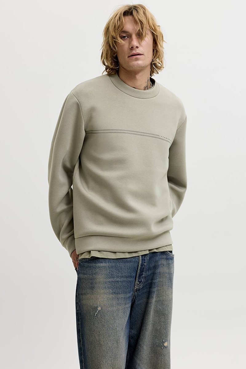 Jack&Jones Erkek Sweatshirt 12289830 VETIVER