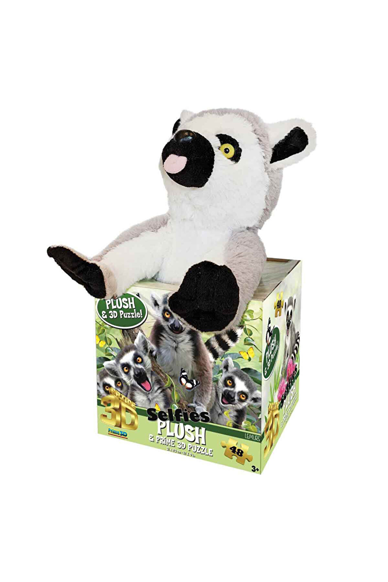 Lemur Peluş ve 48 Parça Puzzle