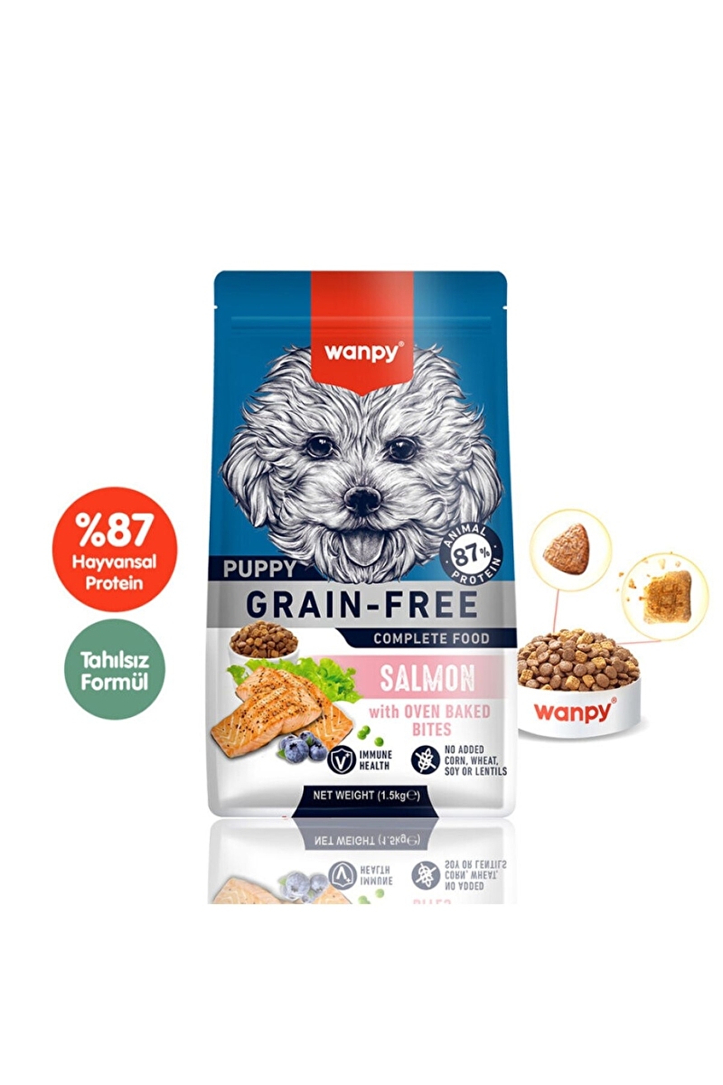 Wanpy Tahılsız Somonlu Yavru Köpek Maması 1,5 kg