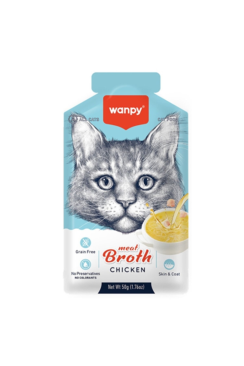 Wanpy Kediler için Tavuk Eti Çorbası 50g
