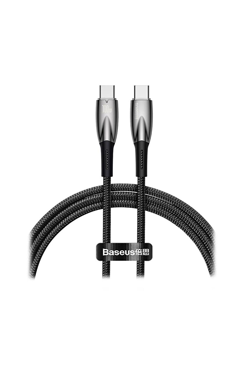 Baseus Glimmer 100W Type-C to Type-C Kablo 1m.-Siyah