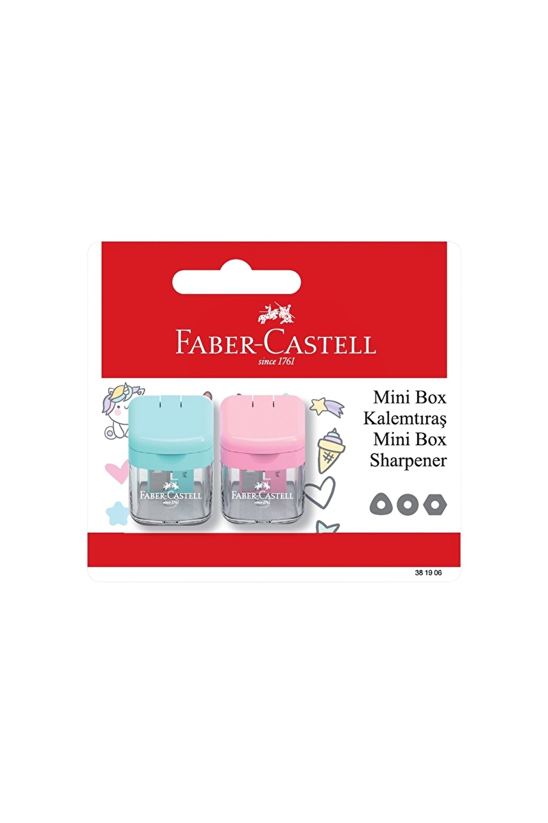 Faber-Castell Bls. Minibox Kalemtıraş Pastel 2li