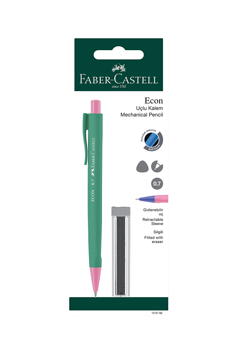 Faber-Castell Bls. Econ Rubberized Vers+Min Seti, 0.7