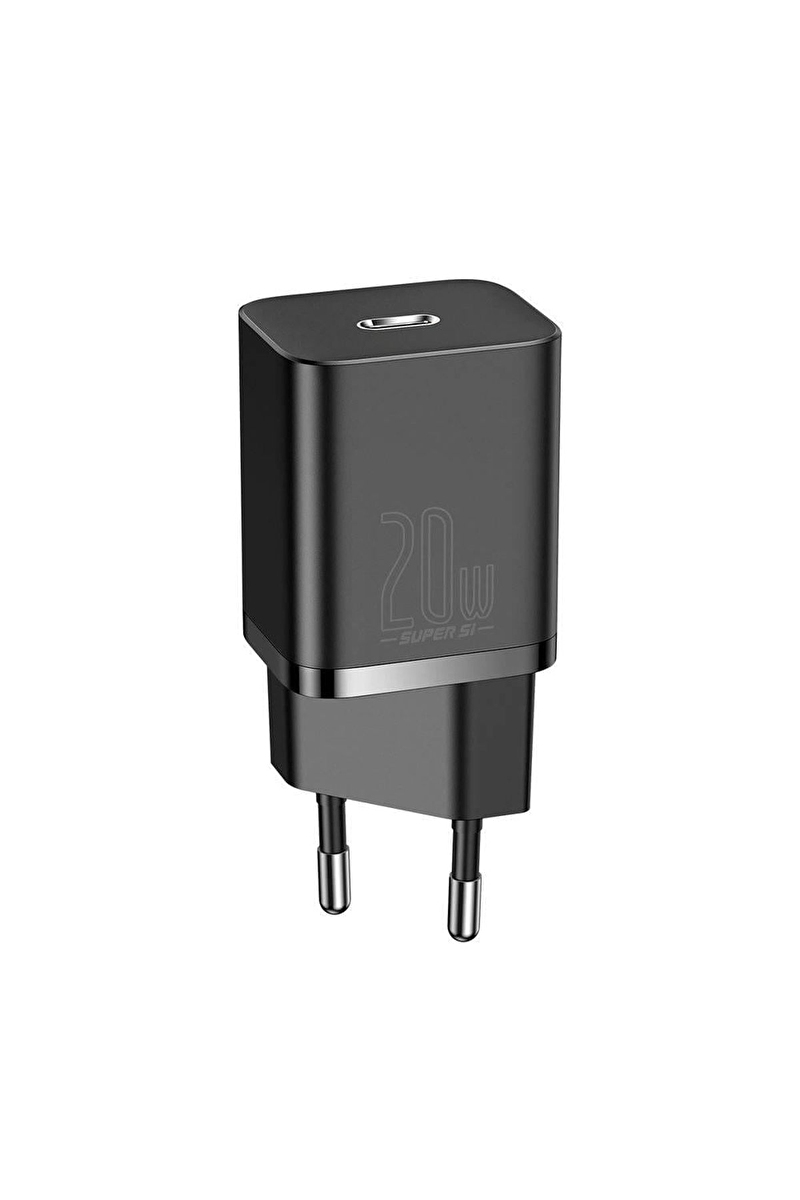 Baseus Super Sİ QC. 1xType-C Çıkış 20W-Siyah