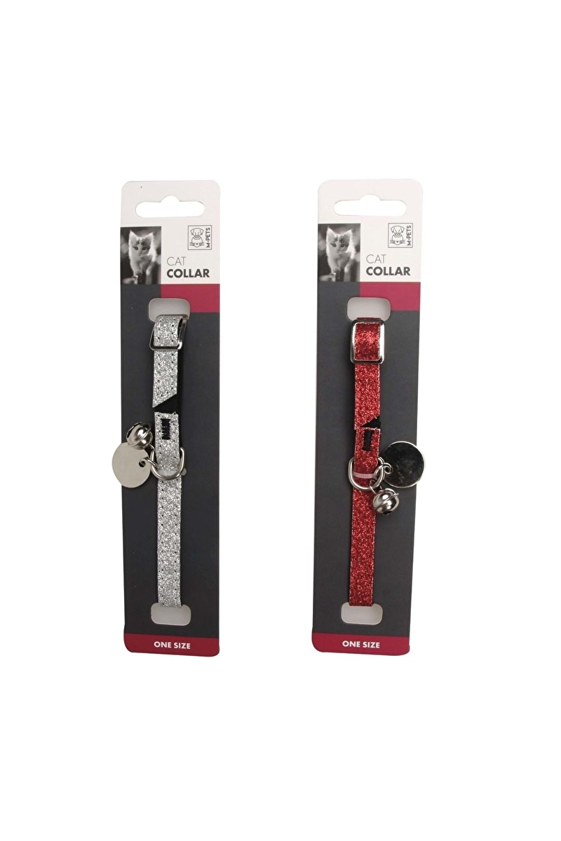 MPETS ZILLI KEDİ BOYUN TASMA.SILVER/RED