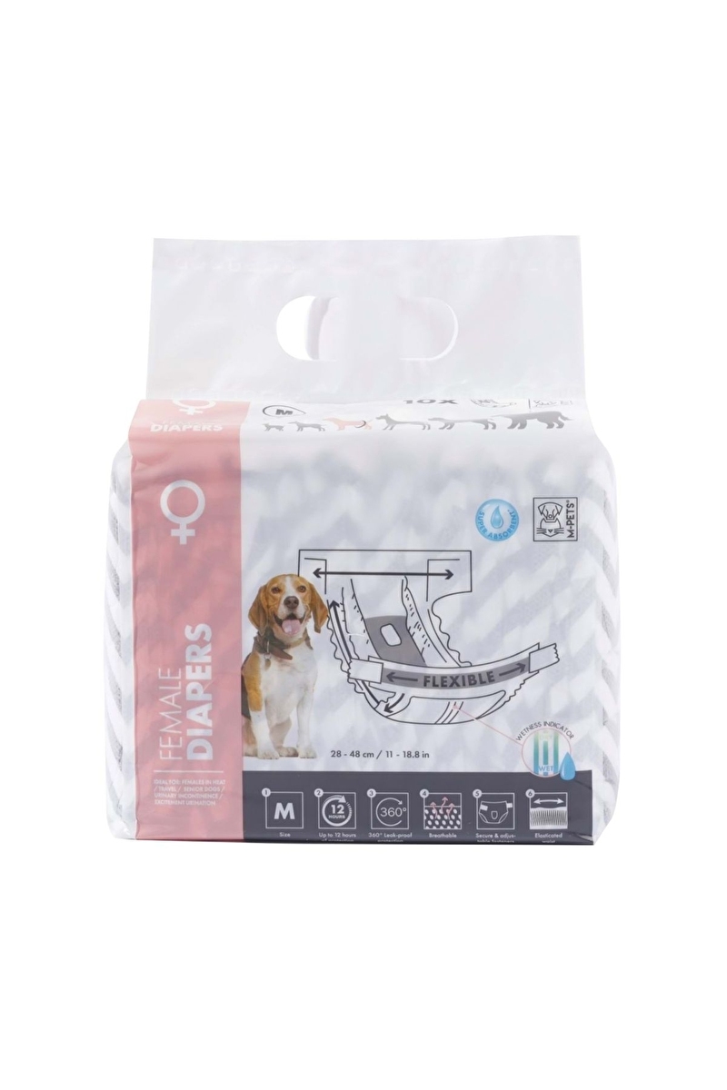 M-PETS DIAPERS DISI KOPEK KULOT(M)10LU