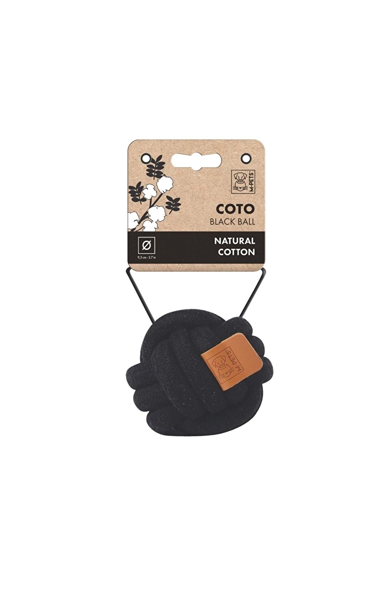 M-Pets Örgü Top Köpek Oyuncağı 9,5cm (Siyah)