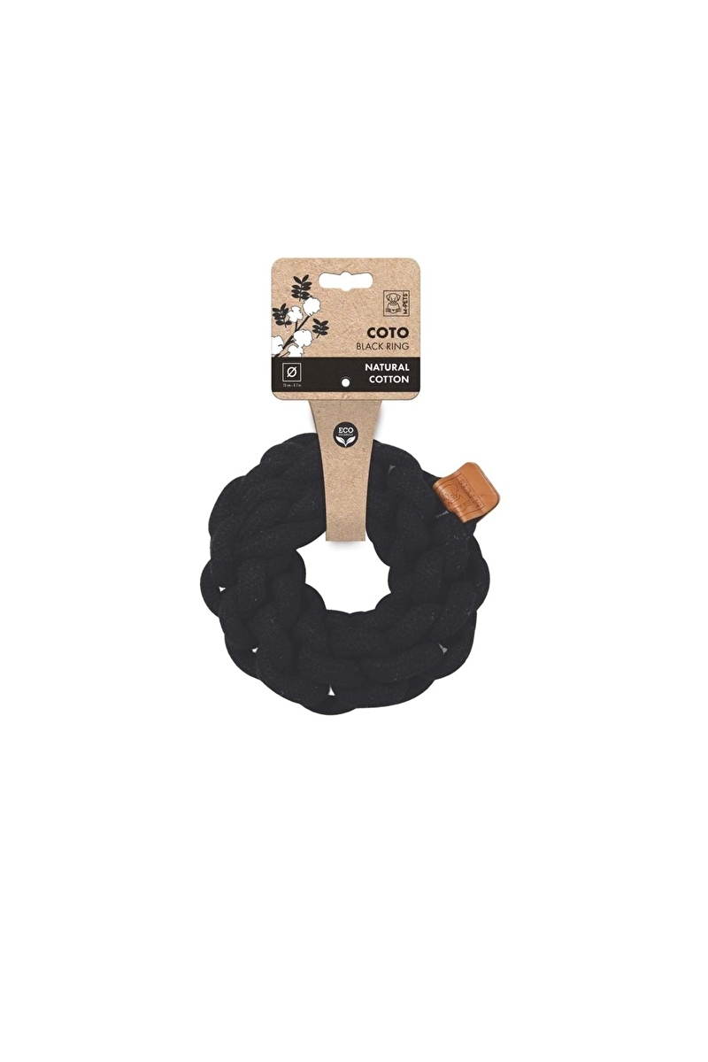 M-Pets Örgü Halka Köpek Oyuncağı 13x13x5cm (Siyah)