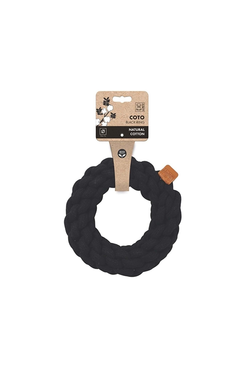 M-Pets Örgü Halka Köpek Oyuncağı 18x18x5cm (Siyah)