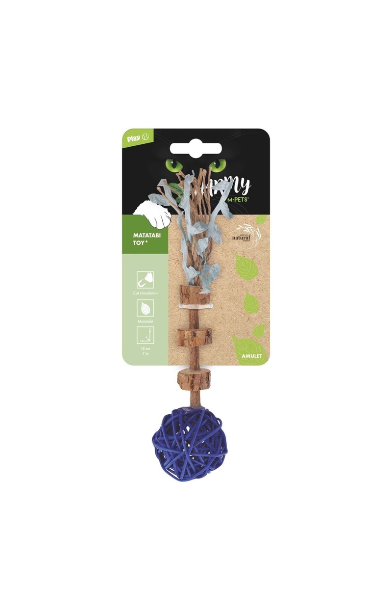M-Pets Charmy Amulet Matatabi Kedi Oyuncağı Blue