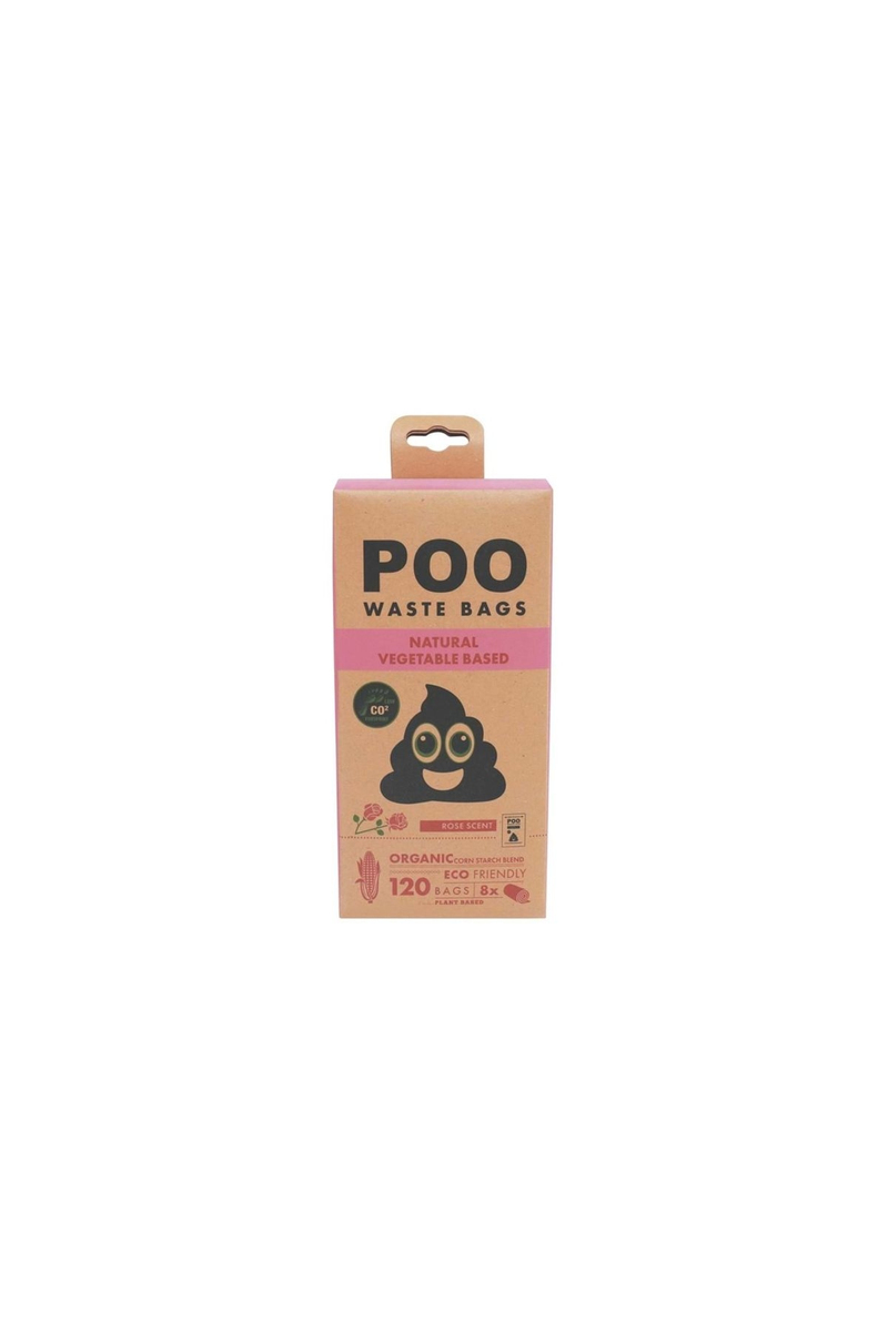 M-Pets Poo Dışkı Poşeti 15 Yaprak Gül Kokulu 8Li Paket
