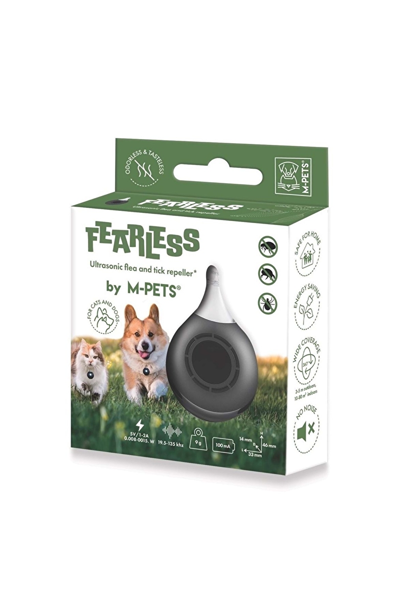 M-Pets Fearless Ultrasonik Koruyucu 3,3x1,4x4,6 cm Siyah
