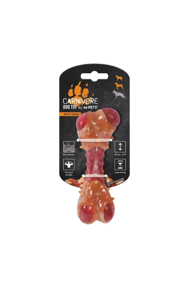 M-Pets Carnivore Bone Pastırma Aromalı Kemik Köpek Oyuncağı M 13,5x5,7x4,9 cm