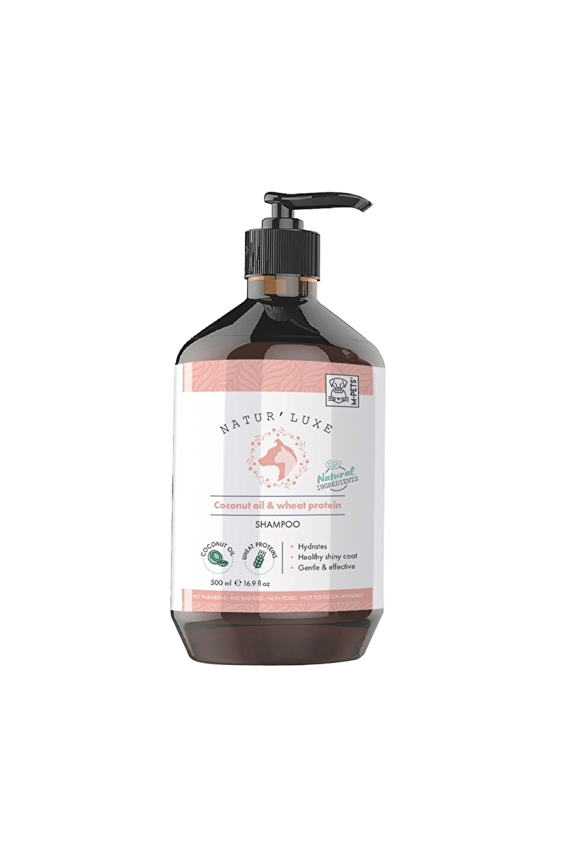 M-Pets Naturluxe Köpek Şampuanı Hindistan Cevizi Yağı & Buğday Proteini 500 ml