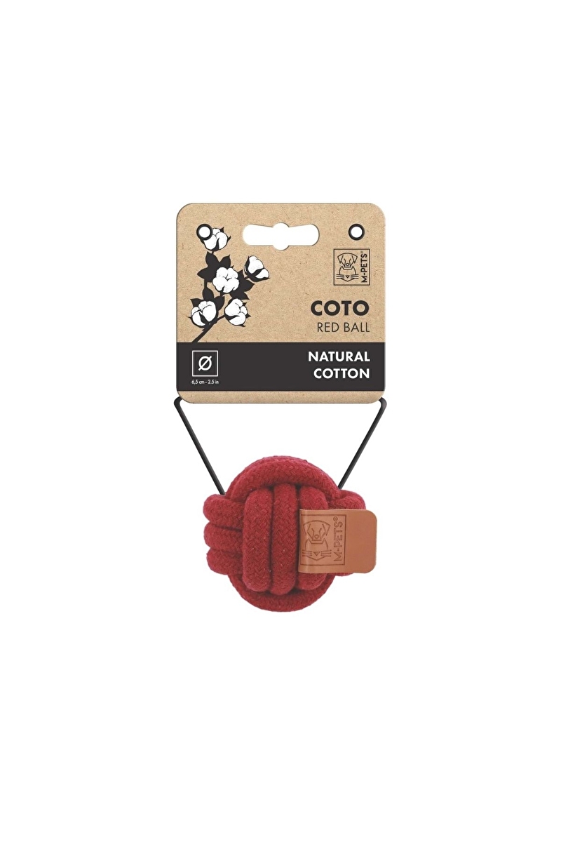 M-Pets Örgü Top Köpek Oyuncağı 6,5cm (Kırmızı)