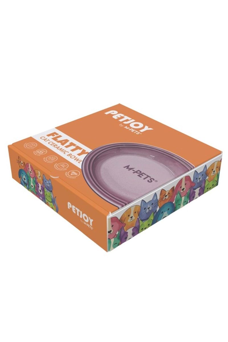 M-Pets Petjoy Flatty Seramik Mama Kabı Purple 500Ml