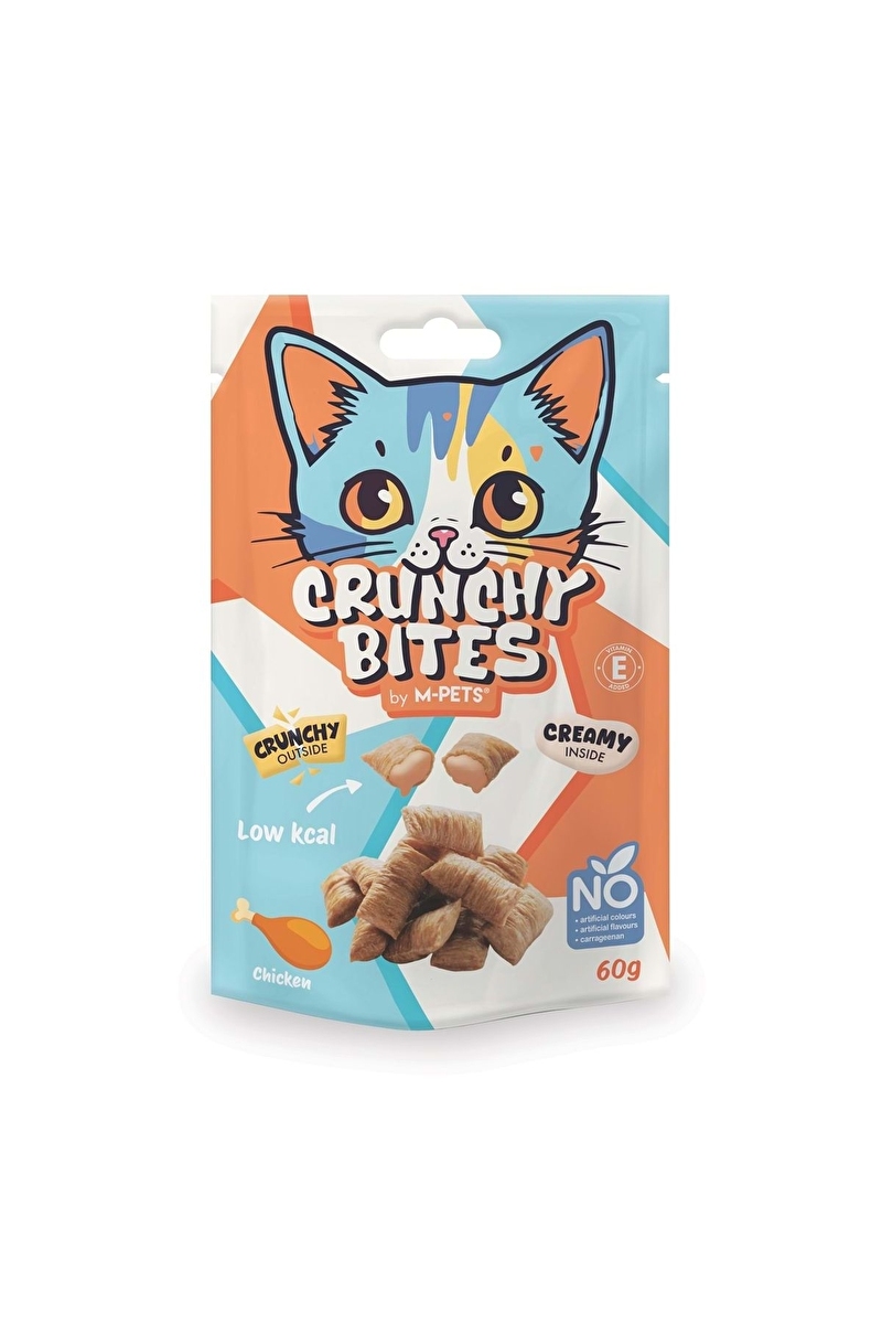 M-PETS CRUNCHY BITES TVK.KEDI ODUL 60GR