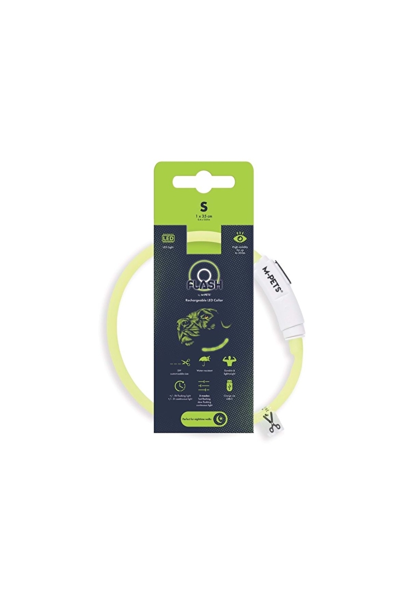M-PETS FLASH LED BOYUN TASMA GREEN (S)