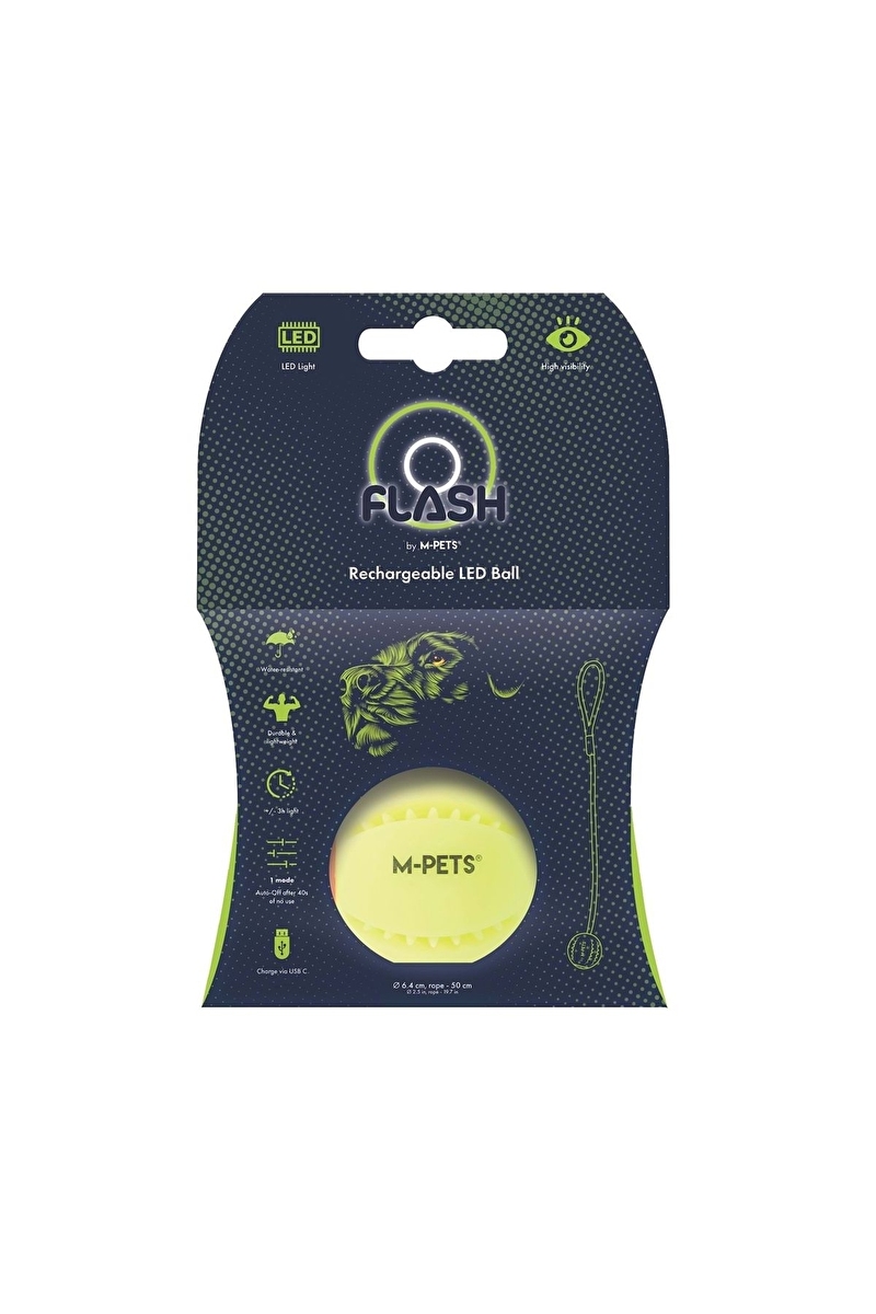 MPETS FLASH LED BALL GREEN KOPEK OYUNCAK
