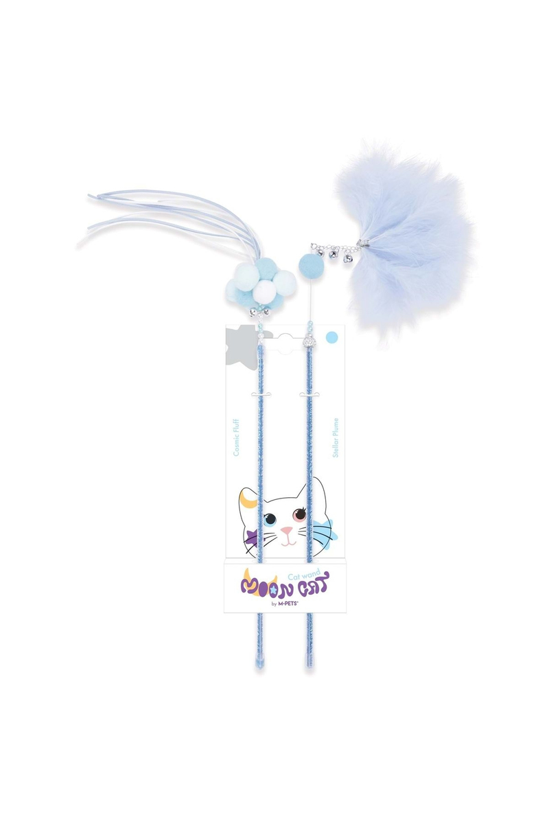 M-Pets Mooncat Kedi Oyuncağı Olta Blue 2Li Set