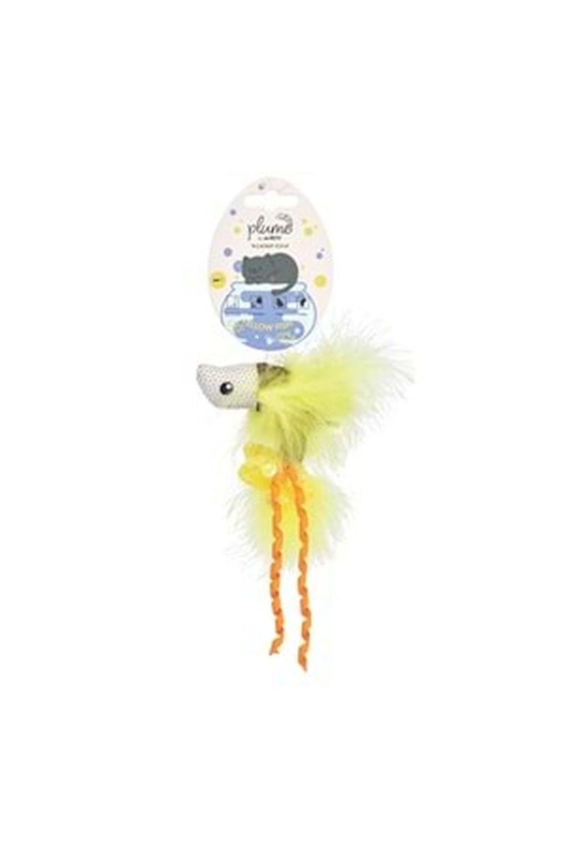 M-Pets Plume Yellow Fish Catnipli Kedi Oyuncağı