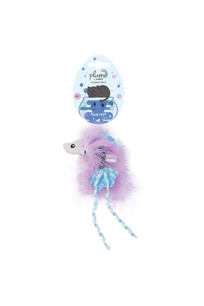 M-Pets Plume Blue Fish Catnipli Kedi Oyuncağı