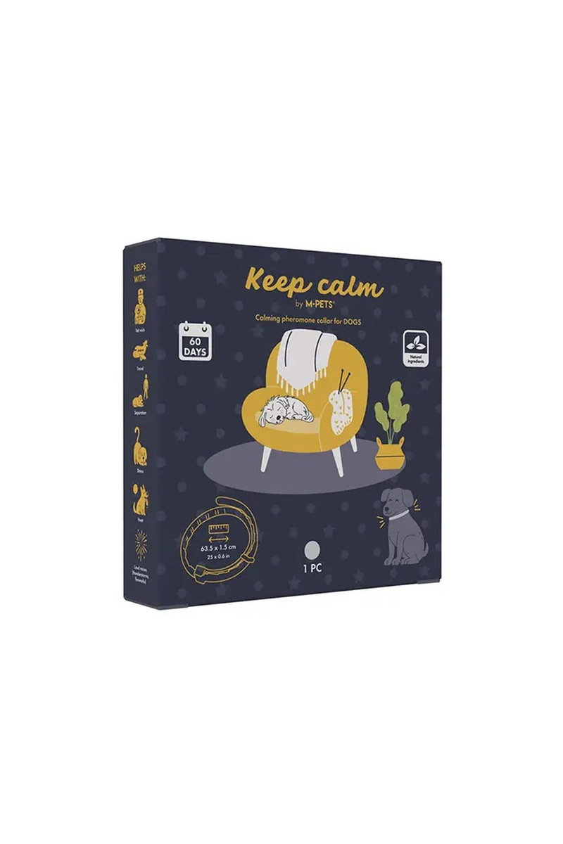 M-Pets Keep Calm Calming Sakinleştici Köpek Tasması Gri